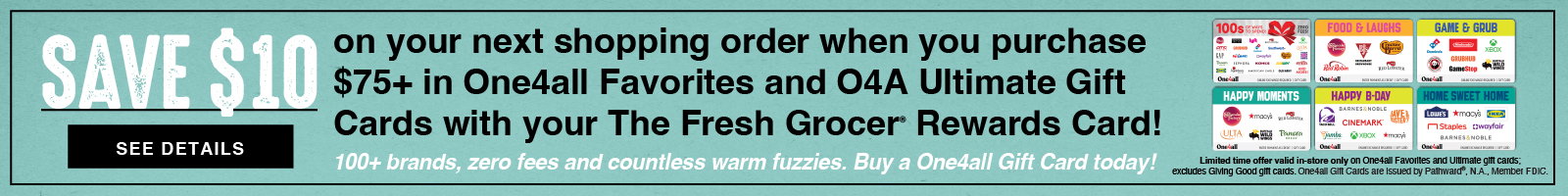 gift card promotion, see more details